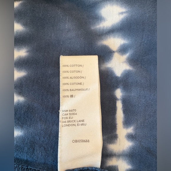 We The Free Blue and White Tie-Dye Long Sleeve Tee - Picture 5 of 5